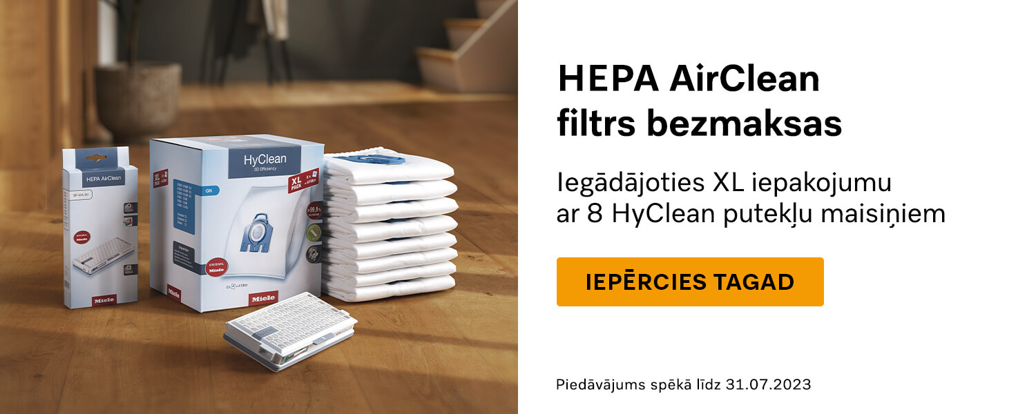 HyClean 3D Efficiency GN XL putekļu maisi + HEPA AirClean filtrs